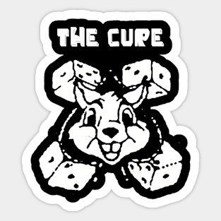 the cure dice bunny Sticker